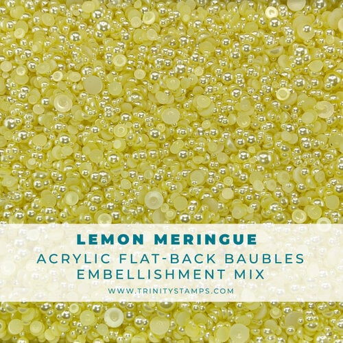 Trinity Stamps - Embellishment Mix - Baubles - Lemon Meringue 2 Trinity Stamps - Embellishment Mix - Baubles - Lemon Meringue