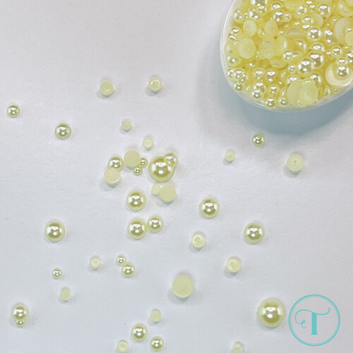 Trinity Stamps - Embellishment Mix - Baubles - Lemon Meringue 3 Trinity Stamps - Embellishment Mix - Baubles - Lemon Meringue