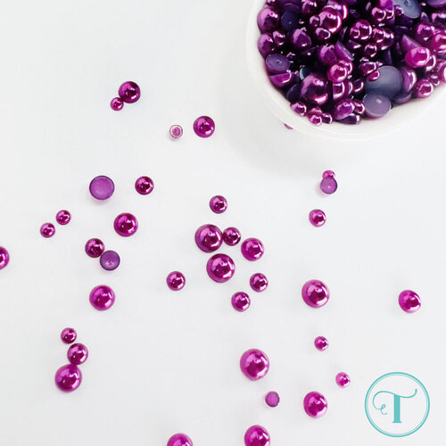 Trinity Stamps - Embellishment Mix - Baubles - Boysenberry 3 Trinity Stamps - Embellishment Mix - Baubles - Boysenberry