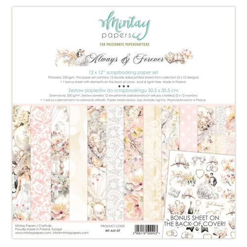 Mintay Papers - Always And Forever Collection - 12 x 12 Paper Set 1 Mintay Papers - Always And Forever Collection - 12 x 12 Paper Set