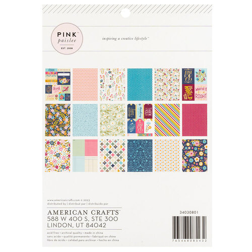 Pink Paislee - Joyful Notes Collection - 6 x 8 Paper Pad