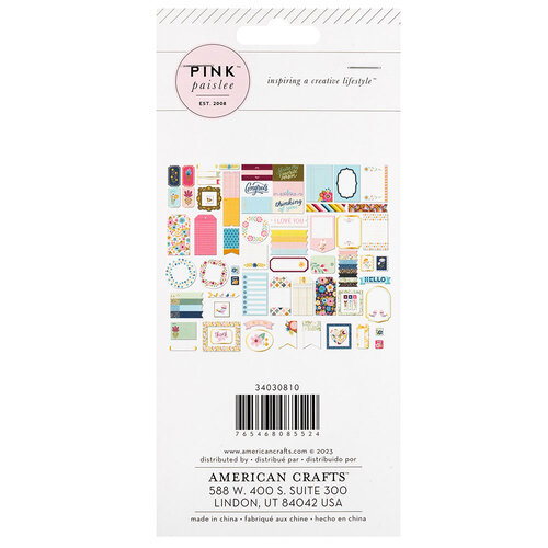 Pink Paislee - Joyful Notes Collection - Ephemera - Journaling