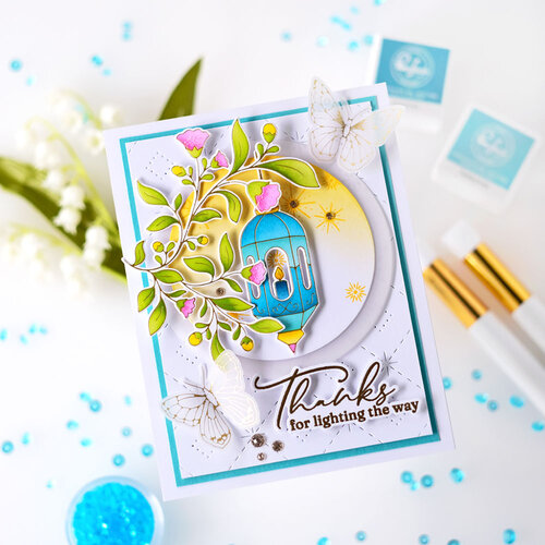 Pinkfresh Studio - Pure Joy Collection - Layering Stencils - Lantern Botanicals 4 Pinkfresh Studio - Pure Joy Collection - Layering Stencils - Lantern Botanicals