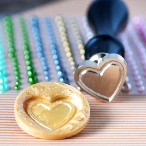 Honey Bee Stamps - Bee Creative - Wax Stamper - Heart Frame
