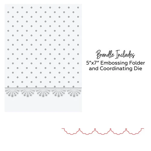 Honey Bee Stamps - 3D Embossing Folder - Eyelet Lace