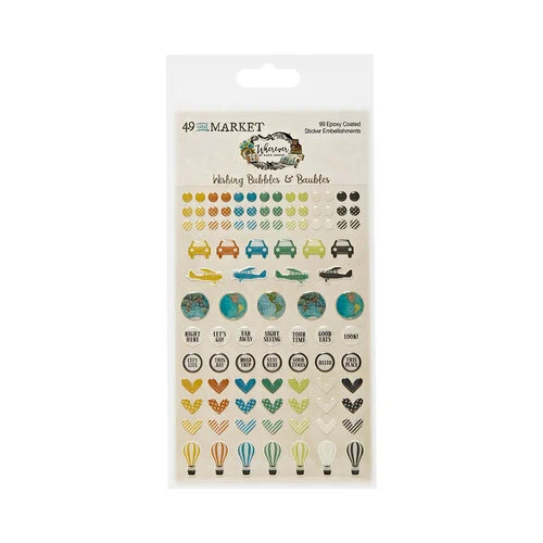 49 and Market - Wherever Collection - Epoxy Stickers - Wishing Bubbles and Baubles