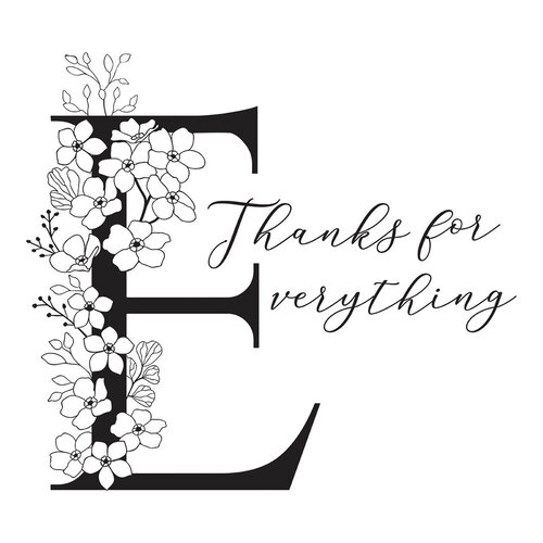 Spellbinders - Every Occasion Floral Alphabet Collection - Press Plate - E 3 Spellbinders - Every Occasion Floral Alphabet Collection - Press Plate - E