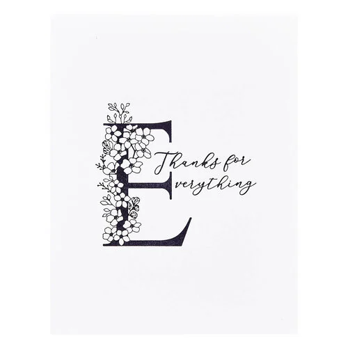 Spellbinders - Every Occasion Floral Alphabet Collection - Press Plate - E 4 Spellbinders - Every Occasion Floral Alphabet Collection - Press Plate - E