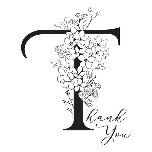 Spellbinders - Every Occasion Floral Alphabet Collection - Press Plate - T 3 Spellbinders - Every Occasion Floral Alphabet Collection - Press Plate - T