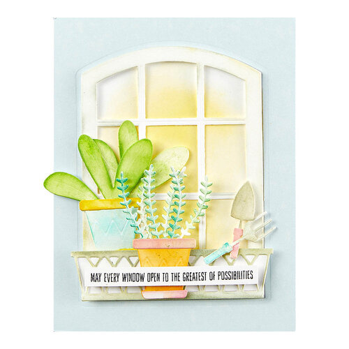 Spellbinders - Windows with a View Collection - Etched Dies - The Botanical Solarium