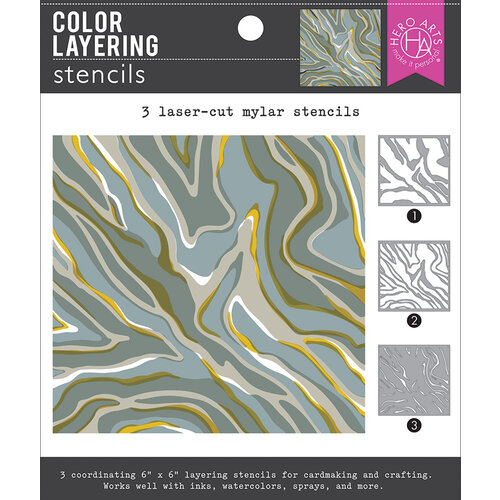 Hero Arts - Stencils - Marbling 1 Hero Arts - Stencils - Marbling
