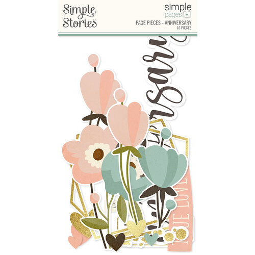 Simple Stories - Simple Pages Collection - Page Pieces - Anniversary