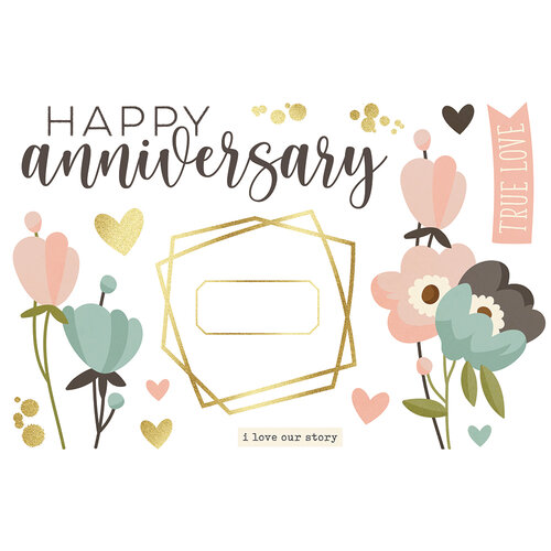 Simple Stories - Simple Pages Collection - Page Pieces - Anniversary