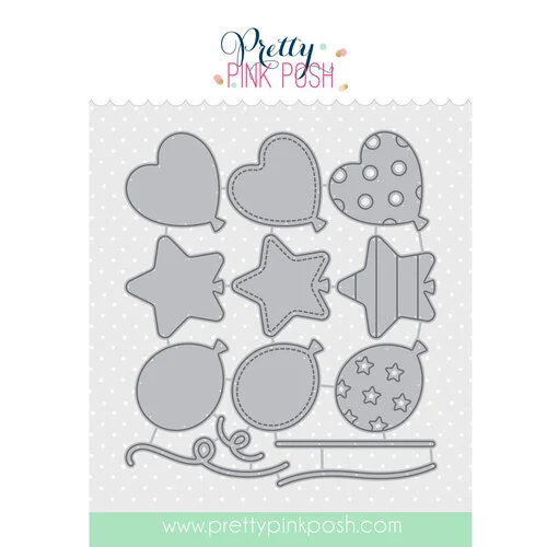 Pretty Pink Posh - Dies - Party Balloons 1 Pretty Pink Posh - Dies - Party Balloons