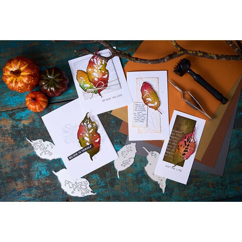 Sizzix - Tim Holtz - Thinlits Dies - Vault Leaf Fragments 4 Sizzix - Tim Holtz - Thinlits Dies - Vault Leaf Fragments