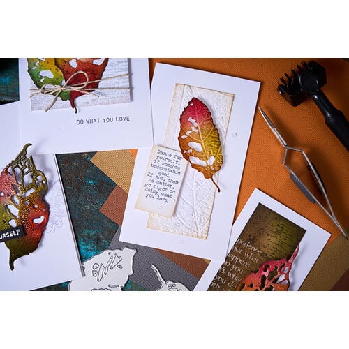 Sizzix - Tim Holtz - Thinlits Dies - Vault Leaf Fragments 5 Sizzix - Tim Holtz - Thinlits Dies - Vault Leaf Fragments