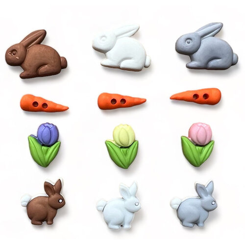 Buttons Galore and More - Embellishments - Button Theme Packs - Bunny Fun 1 Buttons Galore and More - Embellishments - Button Theme Packs - Bunny Fun