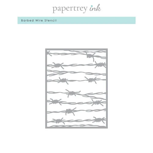 Papertrey Ink - Stencils - Barbed Wire