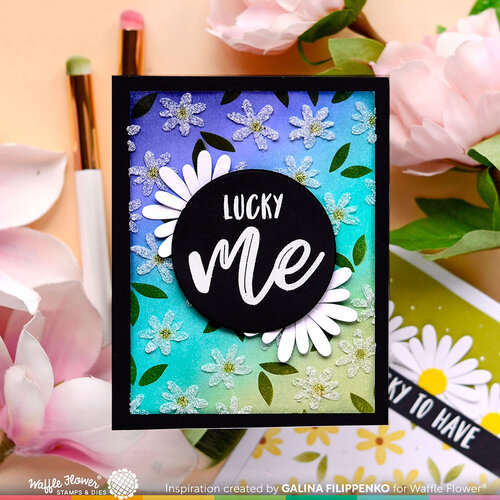 Waffle Flower Crafts - Stencils - Daisy Background
