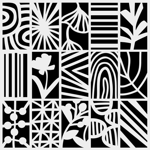 The Crafter's Workshop - 6 x 6 Stencils - Botanical Rectangles 1 The Crafter's Workshop - 6 x 6 Stencils - Botanical Rectangles