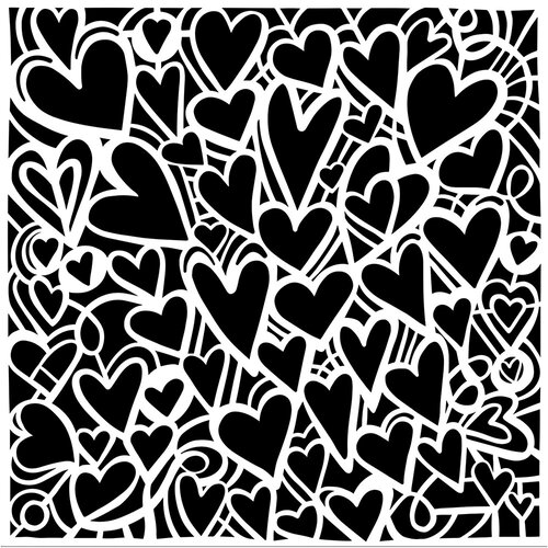 The Crafter's Workshop - 12 x 12 Stencils - Heartfelt