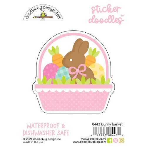 Doodlebug Design - Bunny Hop Collection - Sticker - Doodles - Bunny Basket 1 Doodlebug Design - Bunny Hop Collection - Sticker - Doodles - Bunny Basket