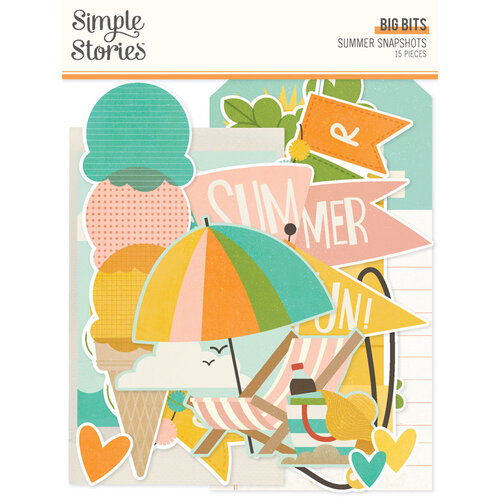 Simple Stories - Summer Snapshots Collection - Ephemera - Big Bits 1 Simple Stories - Summer Snapshots Collection - Ephemera - Big Bits