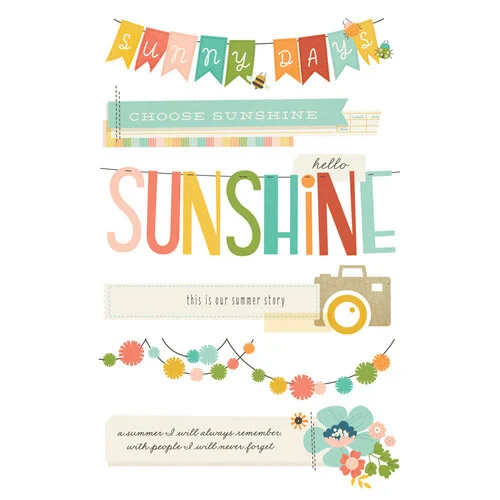 Simple Stories - Summer Snapshots Collection - Sticker Book 10 Simple Stories - Summer Snapshots Collection - Sticker Book