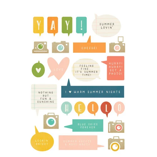 Simple Stories - Summer Snapshots Collection - Sticker Book 13 Simple Stories - Summer Snapshots Collection - Sticker Book