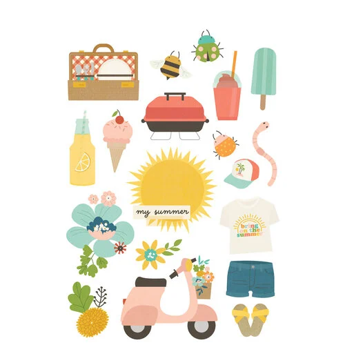 Simple Stories - Summer Snapshots Collection - Sticker Book 3 Simple Stories - Summer Snapshots Collection - Sticker Book