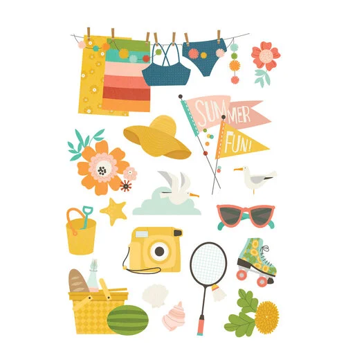 Simple Stories - Summer Snapshots Collection - Sticker Book 5 Simple Stories - Summer Snapshots Collection - Sticker Book