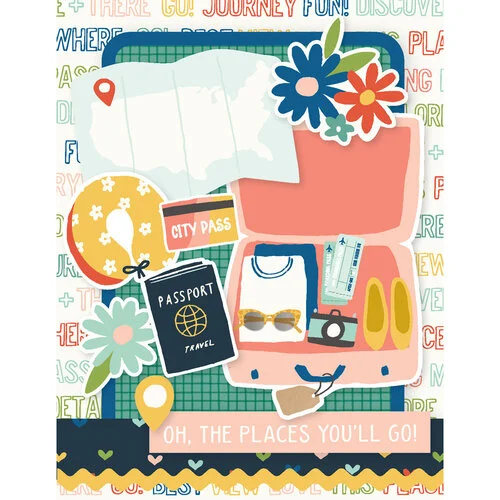 Simple Stories - Pack Your Bags Collection - Simple Cards - Card Kit 11 Simple Stories - Pack Your Bags Collection - Simple Cards - Card Kit