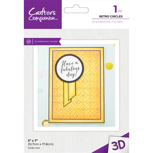 Crafter's Companion - 3D Embossing Folder - Retro Circles 1 Crafter's Companion - 3D Embossing Folder - Retro Circles