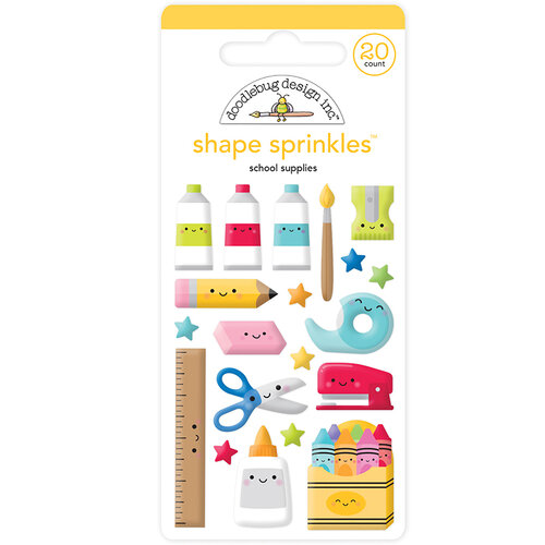 Doodlebug Design - School Days - Stickers - Shape Sprinkles - Enamel - School Supplies