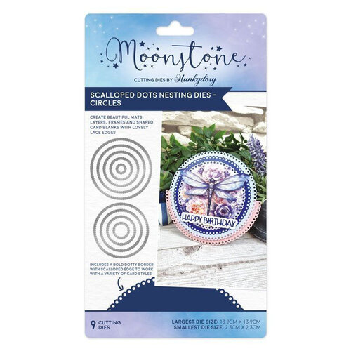Hunkydory - Moonstone Dies - Scalloped Dots Nesting - Circles
