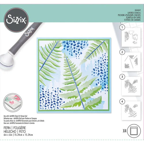 Sizzix - Layered Stencils - Fern