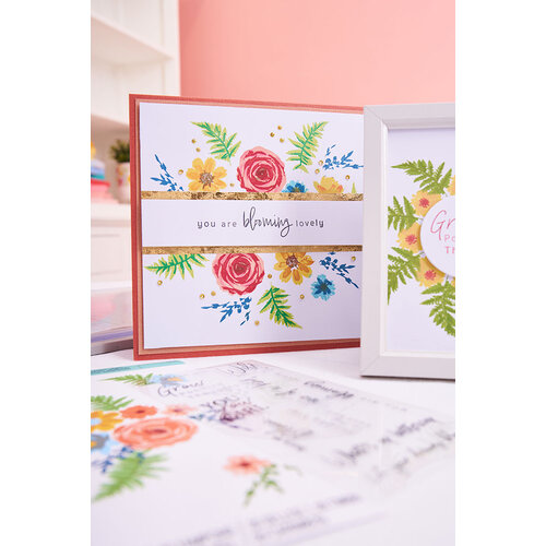 Sizzix - Clear Stamps - Painted Florals 5 Sizzix - Clear Stamps - Painted Florals