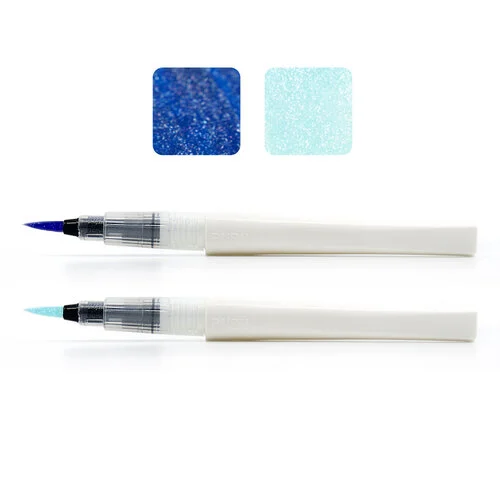Scrapbook.com - Glitter Brush Marker Set - Blues - 2 Pack 1 Scrapbook.com - Glitter Brush Marker Set - Blues - 2 Pack
