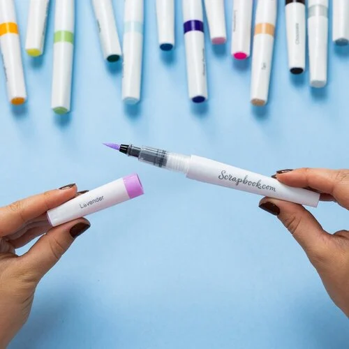 Scrapbook.com - Glitter Brush Marker Set - Purples - 2 Pack 8 Scrapbook.com - Glitter Brush Marker Set - Purples - 2 Pack