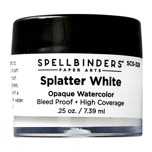 Spellbinders - Card Shoppe Essentials Collection - Watercolor - Splatter White Opaque