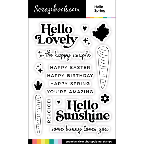 Scrapbook.com - Photopolymer Stamp Set and Coordinating Die - Hello Spring 2 Scrapbook.com - Photopolymer Stamp Set and Coordinating Die - Hello Spring