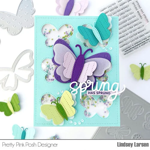 Pretty Pink Posh - Dies - Stitched Butterflies