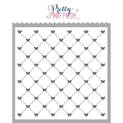 Pretty Pink Posh - Layering Stencils - Butterfly Lattice