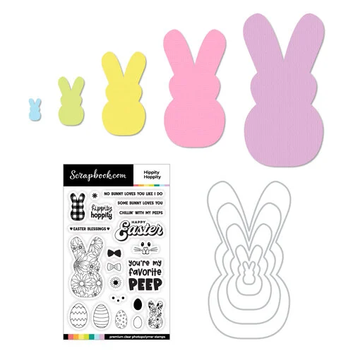 Scrapbook.com - Decorative Die and Photopolymer Stamp Set - Hippity Hoppity and Nested Peeps 1 Scrapbook.com - Decorative Die and Photopolymer Stamp Set - Hippity Hoppity and Nested Peeps