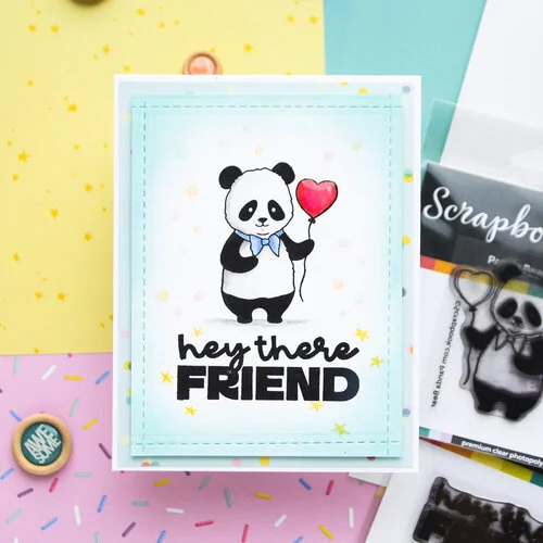 Scrapbook.com - Clear Photopolymer Stamp Set - Mini Hey There Friend 5 Scrapbook.com - Clear Photopolymer Stamp Set - Mini Hey There Friend
