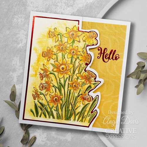 Creative Expressions - Pre-Cut Rubber Stamps - Daffodil