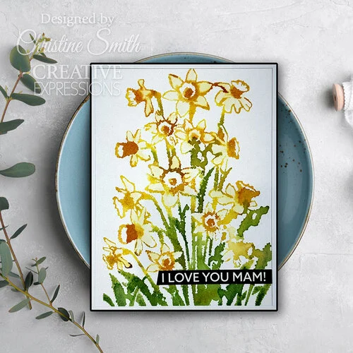 Creative Expressions - Pre-Cut Rubber Stamps - Daffodil