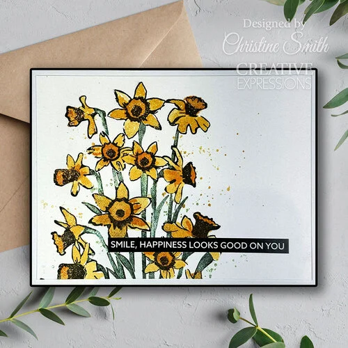 Creative Expressions - Pre-Cut Rubber Stamps - Daffodil