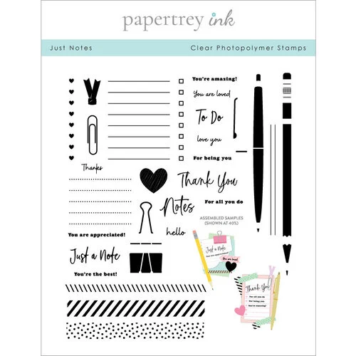 Papertrey Ink - Clear Photopolymer Stamps - Just Notes 1 Papertrey Ink - Clear Photopolymer Stamps - Just Notes