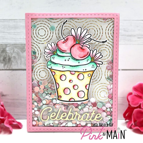 Pink and Main - Clear Photopolymer Stamps - Cherry Cupcake 4 Pink and Main - Clear Photopolymer Stamps - Cherry Cupcake